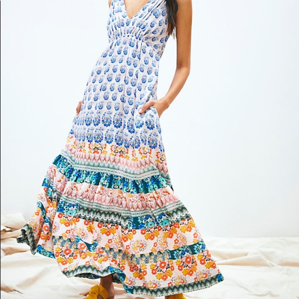 Anthropologie Gathered maxi dress